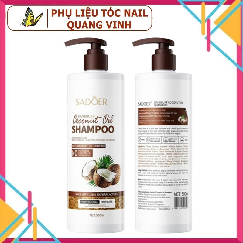 Bộ dầu gội đầu dầu dừa Sadoer 500ml - Giúp nuôi dưỡng tóc và phục hồi độ bóng mượt cho tóc của phụ nữ Women