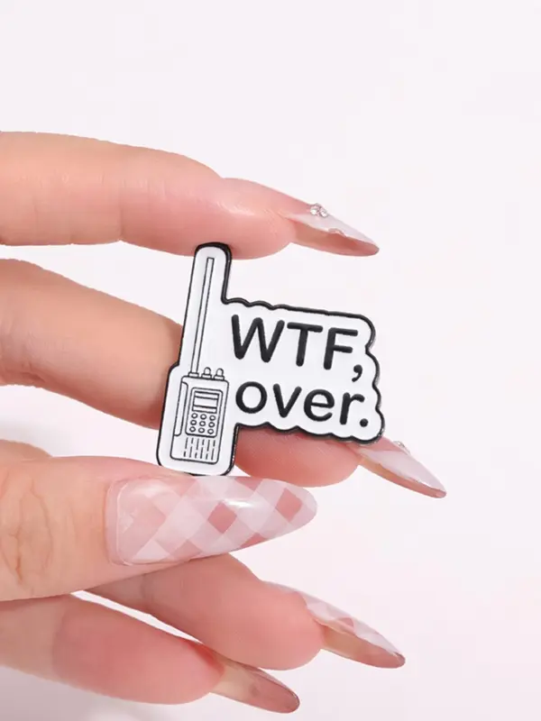 Funny Walkie Talkie Design Brooch, Cute Letter Design Brooch, Fashion Accessories for Men & Women, Trendy All-match & Exquisite Brooch for Birthday Gift, Gifts for Wife 5