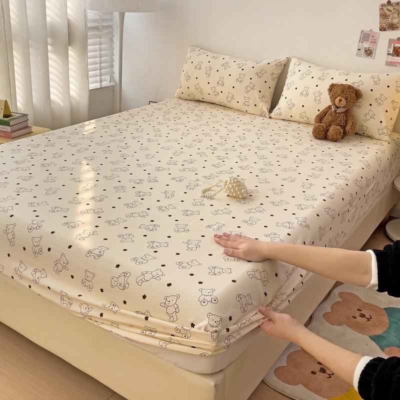 Bộ ga giường và vỏ gối đũi sơ đậu nành cao cấp 3 món