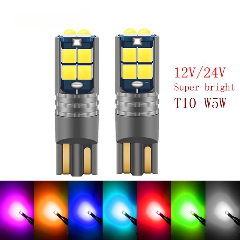 Đèn Led Công Viên, T10, 12V và 24V, Tương thích với Xe Tải, Xe Máy, Xe Tay Ga và Ô Tô, Đèn Vị Trí T10 W5W, Đèn Biển Số, Chức Năng DRL 1
