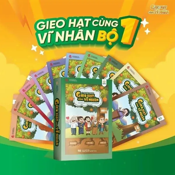 Bộ Truyện Tranh Gieo Hạt Cùng Vĩ Nhân - Phiên bản mới nhất 2024 - Bộ 1 (10 cuốn) 3