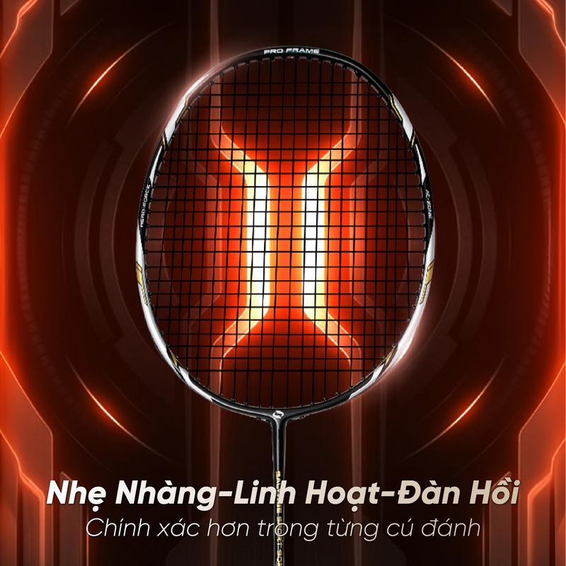   HCM  Vợt cầu lông cacbon giá rẻ siêu nhẹ căng sẵn 8-8.5kg căng max 10kg công thủ toàn diện Cán Vợt Sport vợt  cầu 