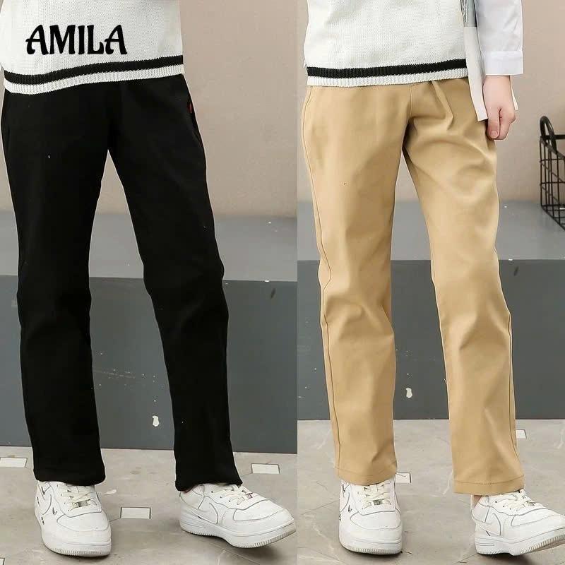 Quần Dài Kaki Đi Học Trẻ Em Cạp Chun Thoải Mái, Quần Đồng Phục Học Sinh Kaki Lưng Thun