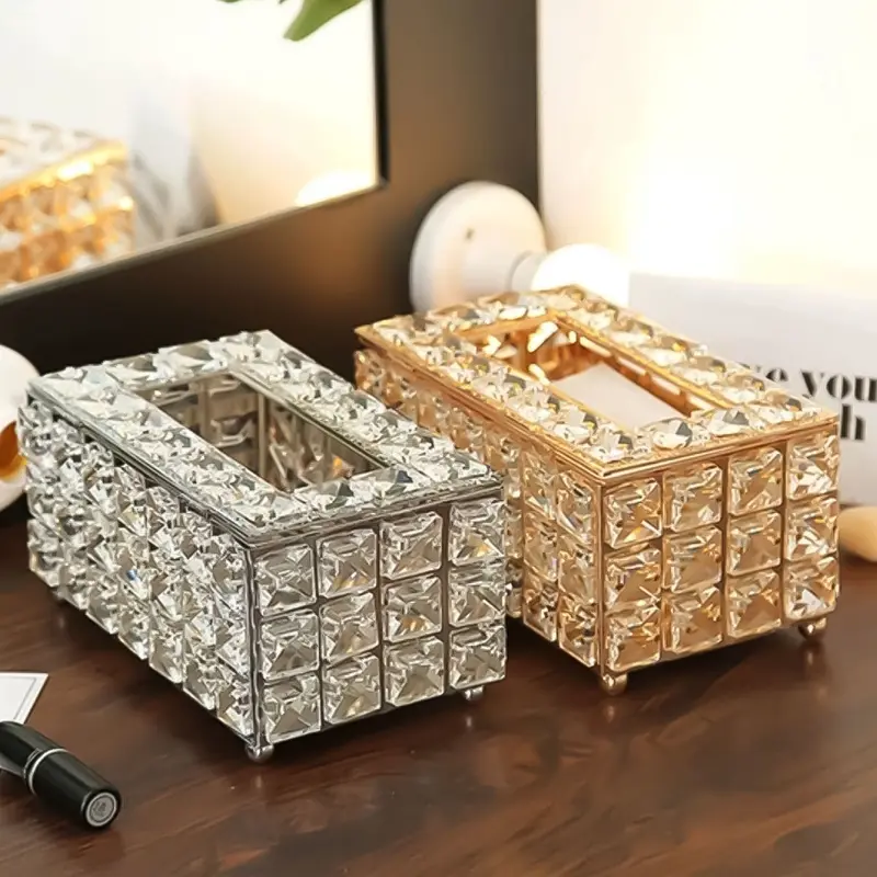 Nexxio Tempat Tisu Kristal / Tempat Tessue/ Kotak Tissue / Kristal Kotak Tissue Mewah / Tissue Box 1