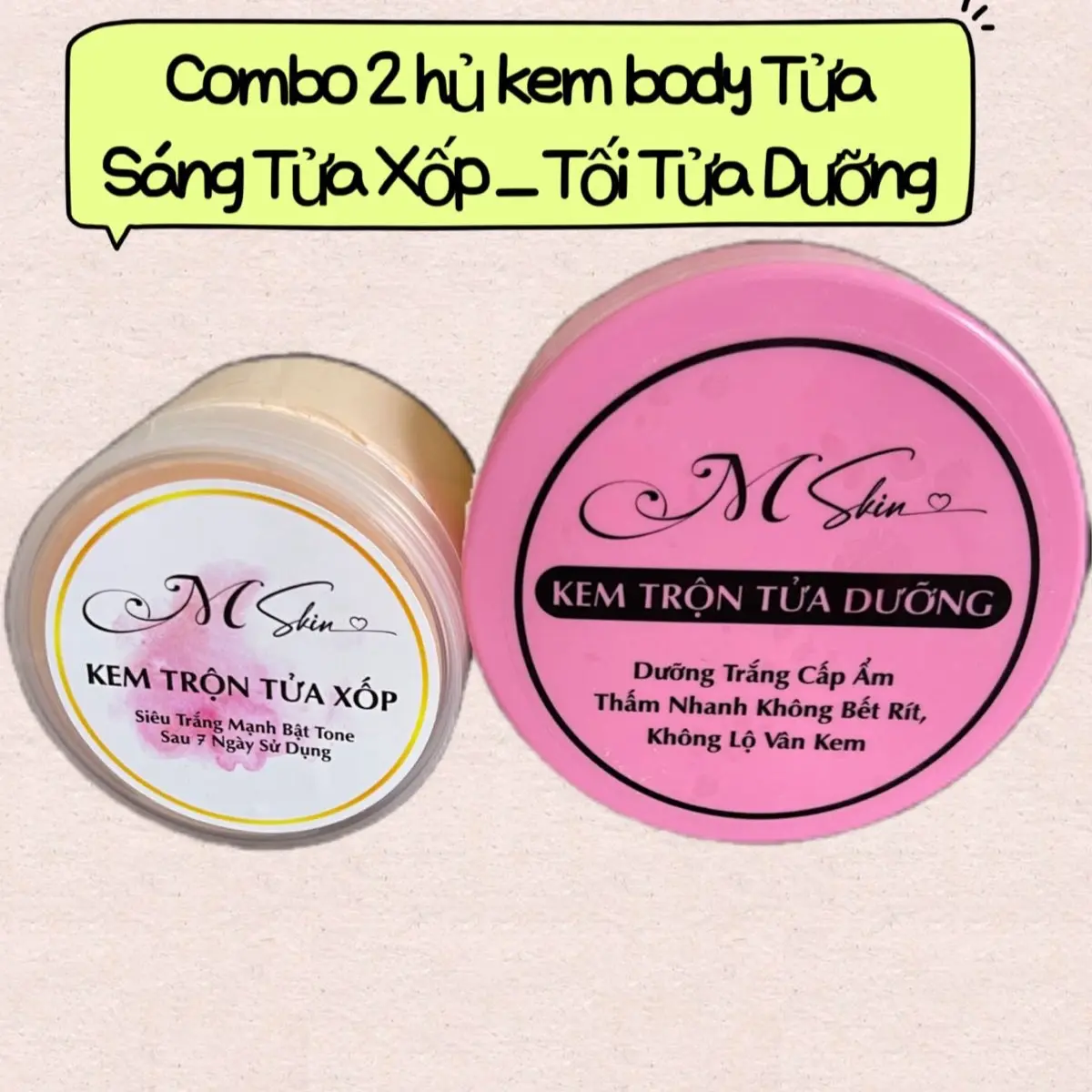 Tổng 2 Sản Phẩm (KEM BODY TỬA XỐP + TỬA DƯỠNG )Dưỡng Da Body
