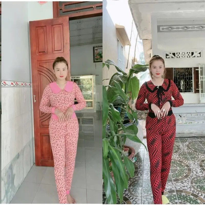 Pjgama tai dài quần ống ôm thun aty tơ 40/70 ký vừa