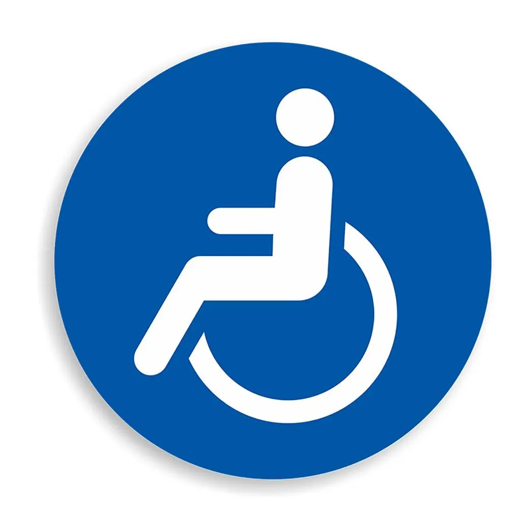 KOE- Disability Stickers for Vehicles Handicap Parking Permit Stickers 5pcs Wheelchair Access Stickers Durable Vinyl Decals for Easy Visibility Disability Symbols Uv Resistant