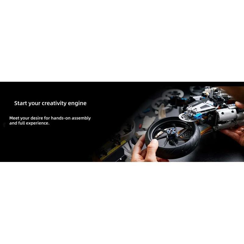 Product Introduction of New Building Bocks Simulation Motorcycle Decoration Assembly Model Difficult Toy Boy Educational Creature Gifts 7