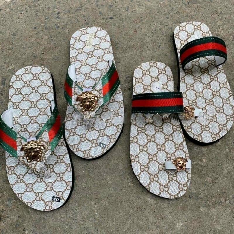 dép đôi nam nữ  x trắng vàng. dép tinh yêu Cao Su sp223 0 Đồng Đế Bằng Jean