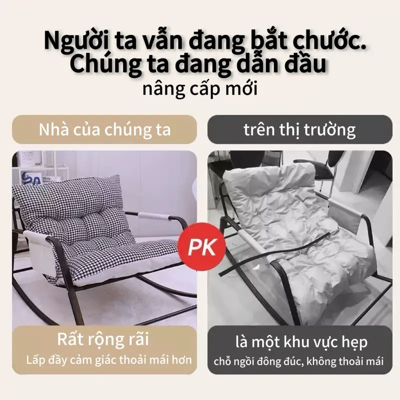 Ghế bập bênh, ghế ngả, ghế lười nhà, phòng khách ngả thoải mái, ghế bập bênh đôi, ghế sofa người lớn giải trí người nổi tiếng trên Internet 1