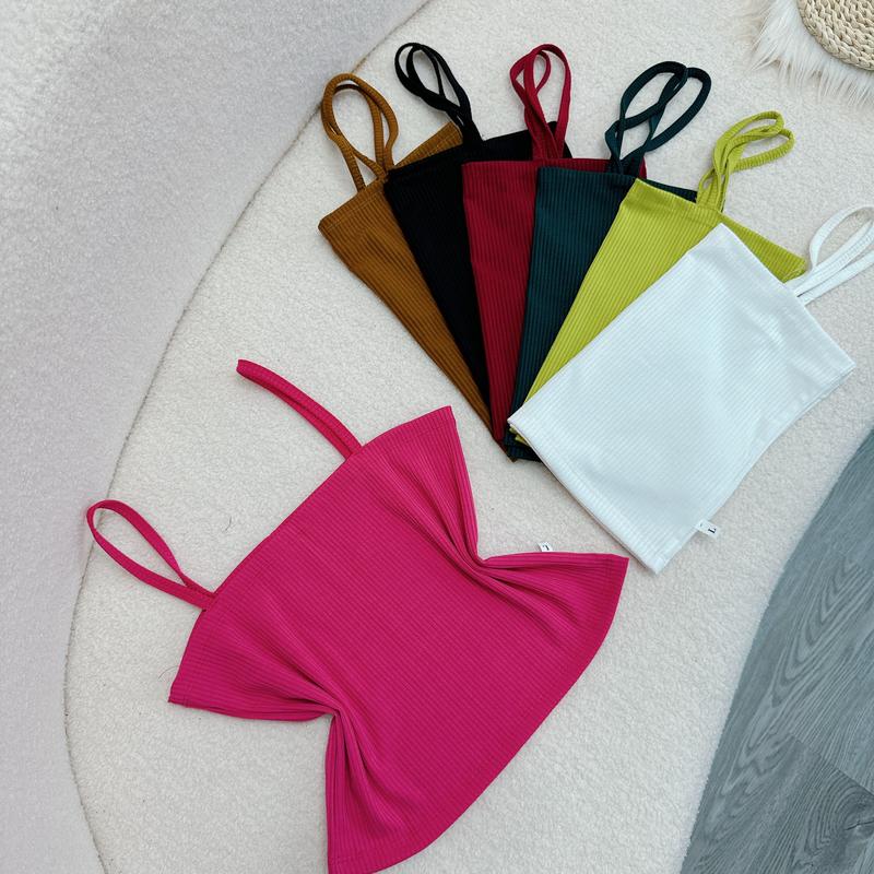 Áo thun bigsize nữ hai dây bản  to dáng croptop chất thun gân mềm mịn - G118