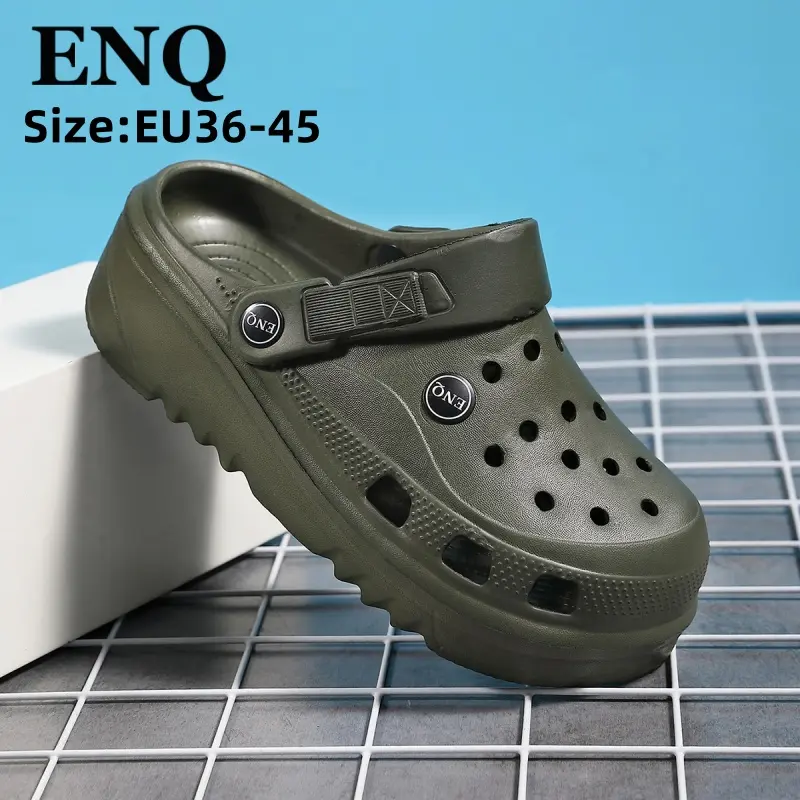 ENQ Sandals For Women And Men EVA Beach Slippers Thick-Soled Anti Slip Breathable Clog Soft Slide Boy Shoes Walking Shoes Footwear