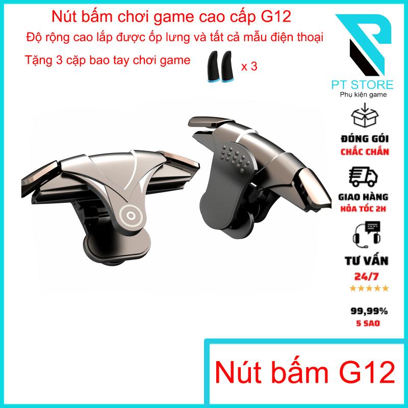 Nút bấm chơi game cao cấp G12 - Độ rộng lớn lắp được cả ốp lưng - Lực bấm nhẹ, nhạy - Chơi Pubg, Freefire, Cod, Cfm