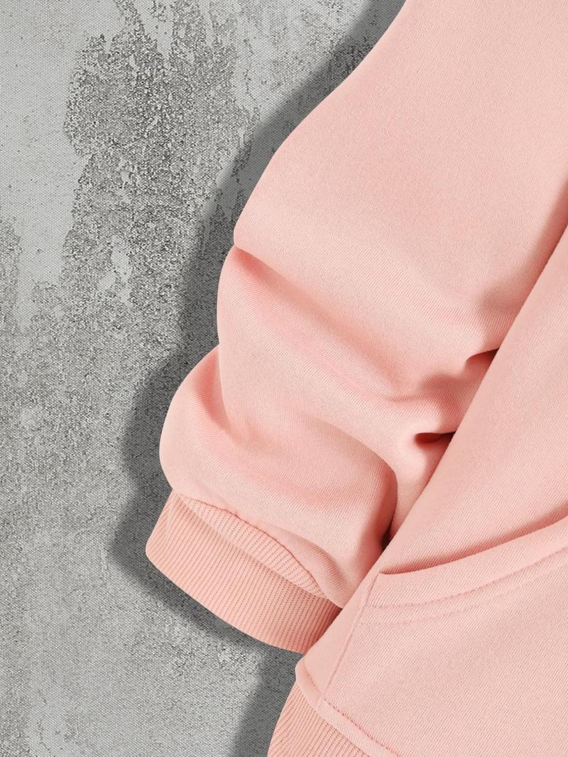 Product Introduction of Unisex Men's Rose & Letter Print Drawstring Hoodie, Casual Pocket Long Sleeve Hooded Sweatshirt, Men's Tops for Fall & Winter, Stylish Hoodies Valentine's Day, gift 7