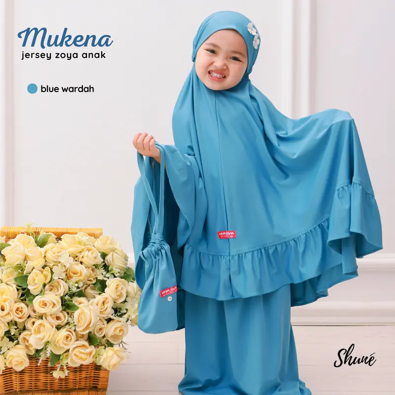 Shune Mukena Anak 2-15 Tahun S-XL Jersey Zoya Adem Ringan Free Tas 6