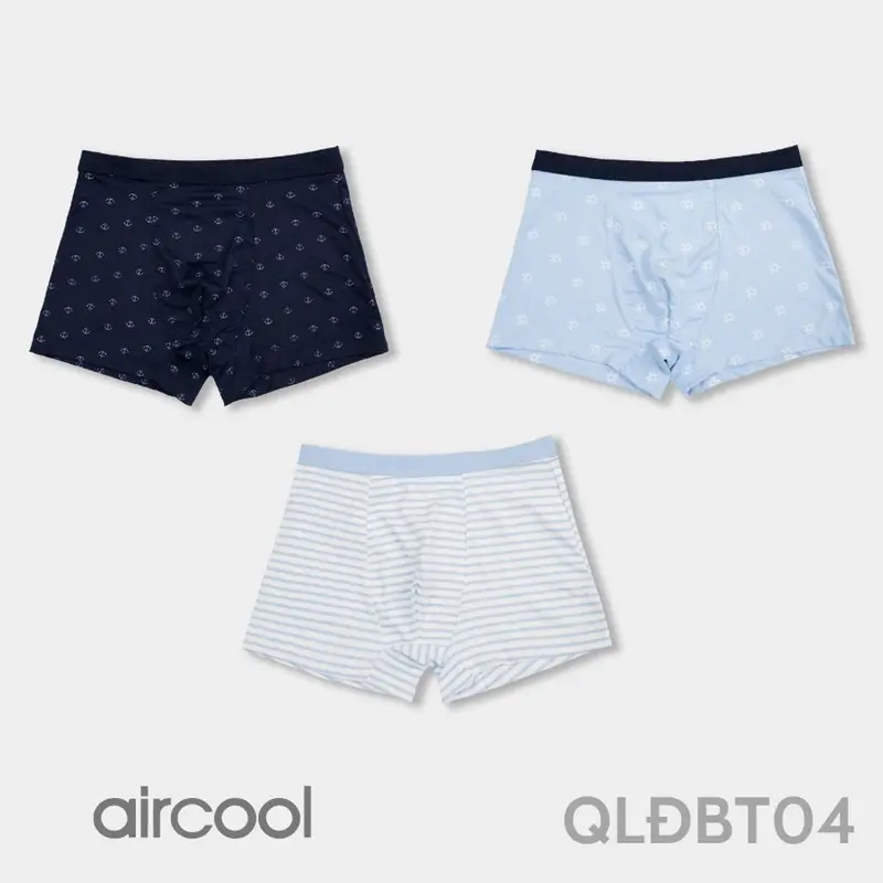 Set 3 Quần Lót Đùi bé trai Aircool vải cotton thể thao cao cấp mềm mát thoáng co dãn tốt 4 chiều-QLBT07 1