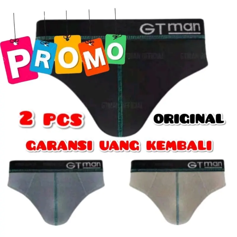 ISI 2 CELANA DALAM PRIA ORIGINAL BAHAN ADEM Katun 0