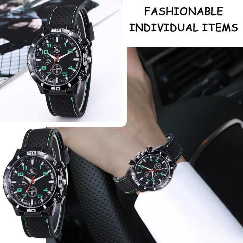 Đồng Hồ Chống Nước Thể Thao, Unisex, Chống Sốc, Thích Hợp Cho Học Sinh, Đồng Hồ Relo Thể Thao, Dây Đeo Silicon 6