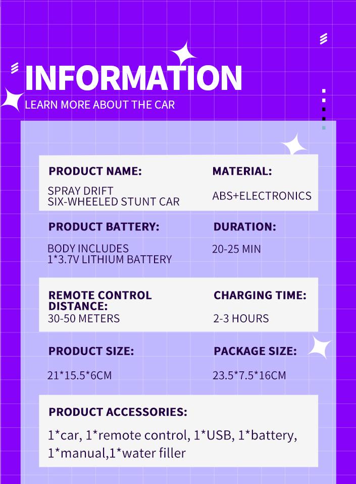 Product Introduction of RC Car Children Toys Remote Control Car Toys For Boys Radio Control Six-wheeled Stunt Car Electric Car Kids Toys Gift 11