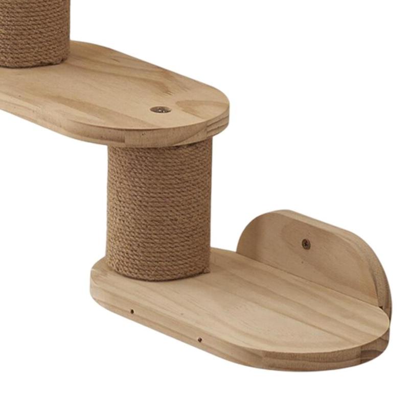 Cat Wall Shelves Cat Climber Cat Wall Climbing Ladder Wood Cat Wall Steps for Scratching 1