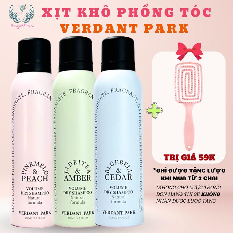 TẶNG QUÀ VERDANT PARK Xịt khô phồng tóc dầu gội khô kiềm dầu lâu bết mùi Hoa quả thiên nhiên | ANGELSKIN Nữ Dưỡng Tóc