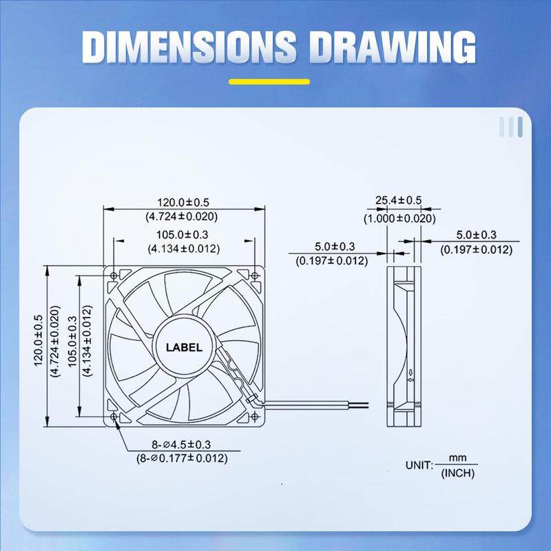 Product Introduction of AEiTTO 1200-3000RPM PC Case Cooling Fan, DC12V/4Pin Hydraulic Bearing Chassis Fan, Computer Cooling Fan for Desktop & Laptop 7