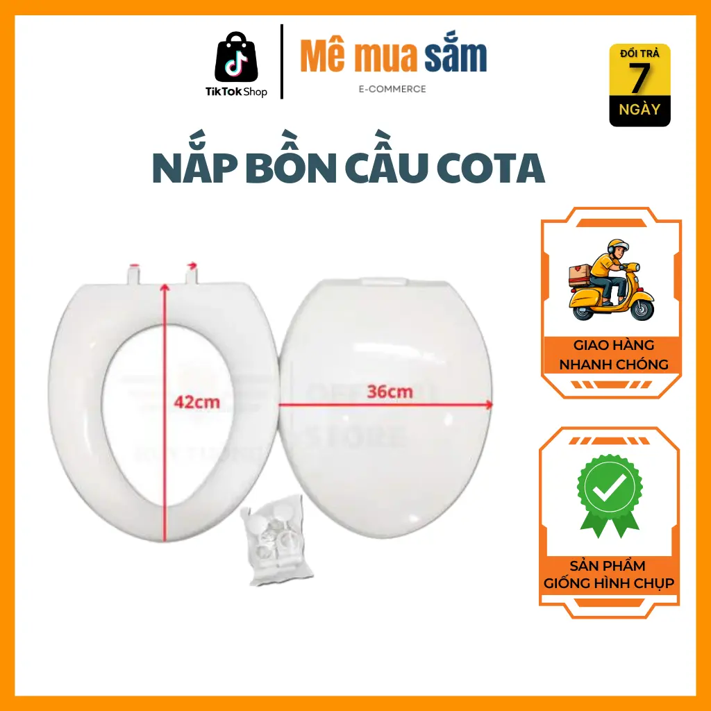 Nắp Bồn Cầu, Nắp Bồn Cầu Nhà Vệ Sinh Đủ Bộ Nhựa Trắng/Xanh Phù Hợp Với Hầu Hết Các Loại Bồn Cầu