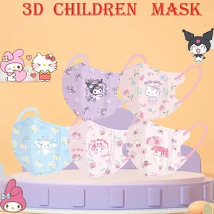 MKR 01 Masker Dukbill 3D 3 - 6 Tahun Anak  Kemasan Individual Isi 10 PCS Masker Motif Kur Mel Cin Kitty