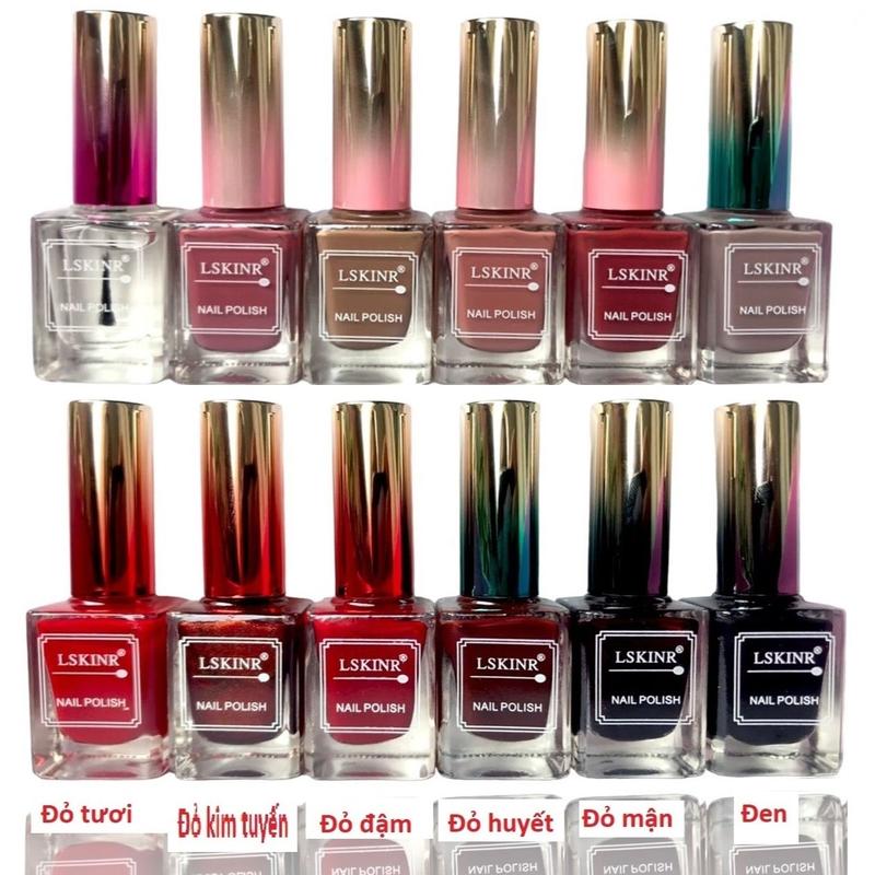  Set 12 chai 15ml sơn móng tự khô không cần máy hơ. MÀU NGẪU NHIÊN không trùng màu may main mainail gel jelly tay giả 