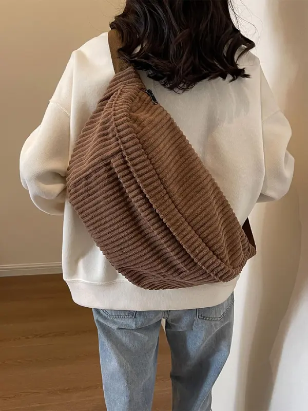 Women's 2025 Summer Fashionable Plaid Pattern Zipper Belt Bag for Gift, Plain Large Capacity Summer Casual Commuter Versatile Fanny Packs, Simple All-match Bum Bag for Travel Back To School Essentials, Fall Outfits, Fall Freshness Fall 2