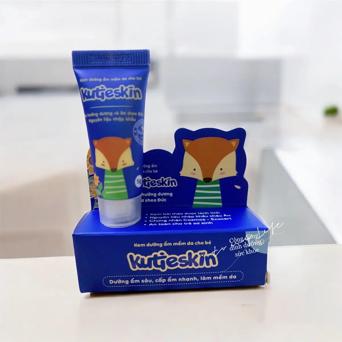 Kem dưỡng ẩm cho bé Kutieskin tự nhiên lành tính, cấp ẩm nhanh, mềm da - Tuýp 5gr