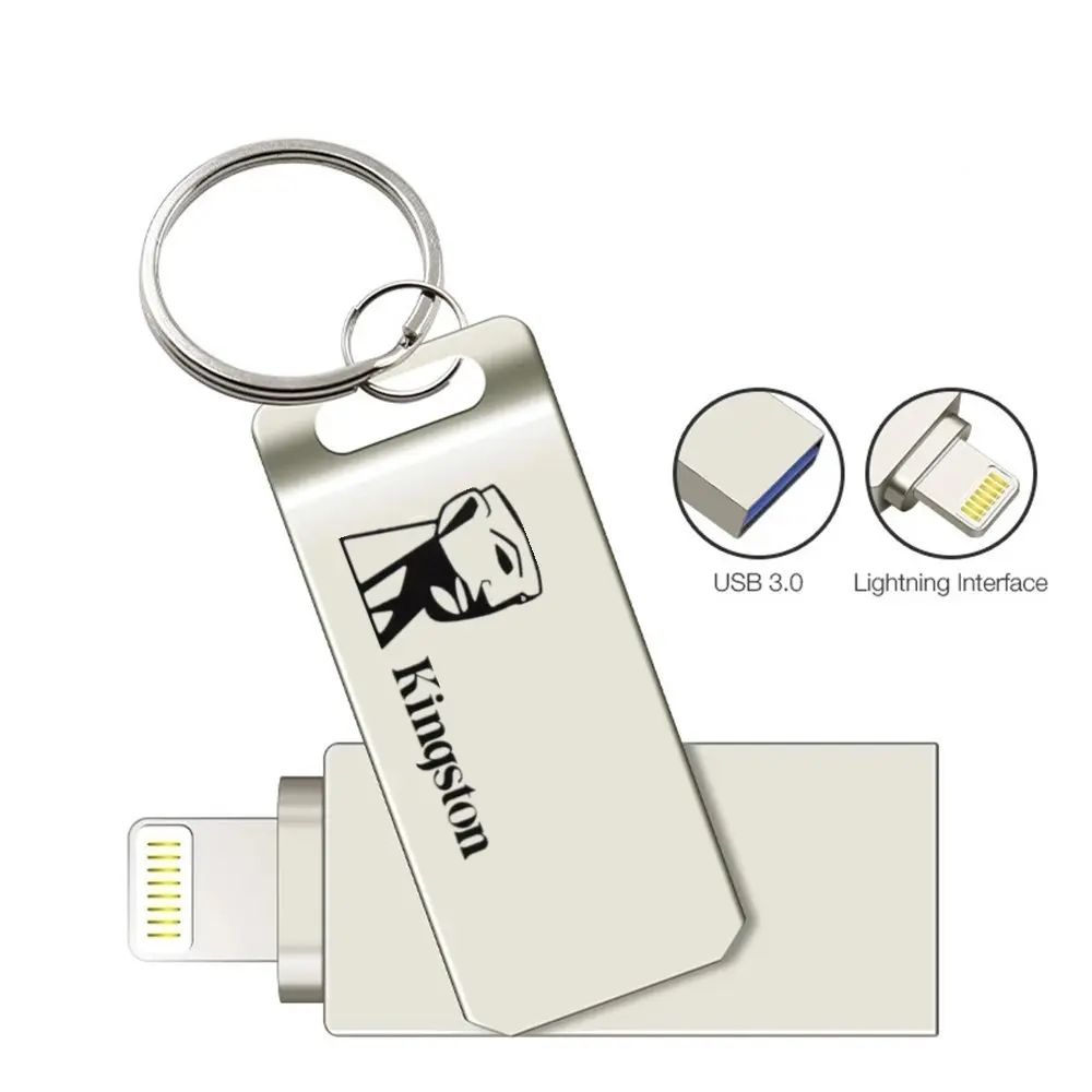 2TB USB 3.0 2-in-1 flash drive 1TB 512GB 256GB 128GB 64GB 32GB 16GB OTG Pendrive for iPhone external storage