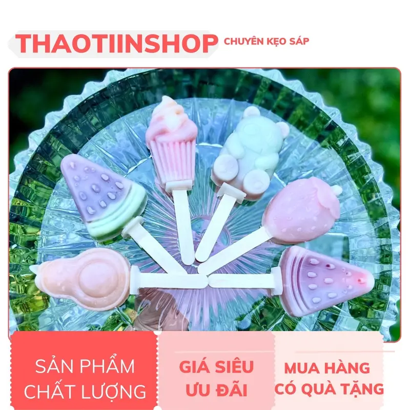 Kẹo sáp Hình Que Kem siêu hot hương vị trái cây mix vị.  Ăn Vặt Candy 0