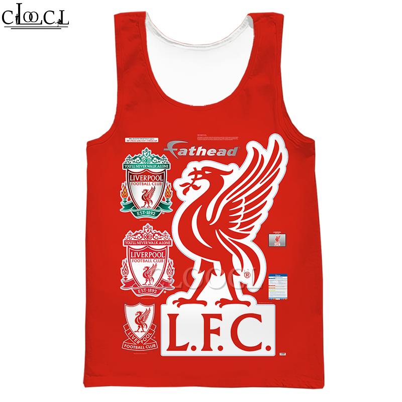 CLOOCL Liverpool League Logo 3D Printing Casual Vest Summer Men and Women  Team logo sleeveless vest, classic red design, a must-have for L.F.C.fans 0