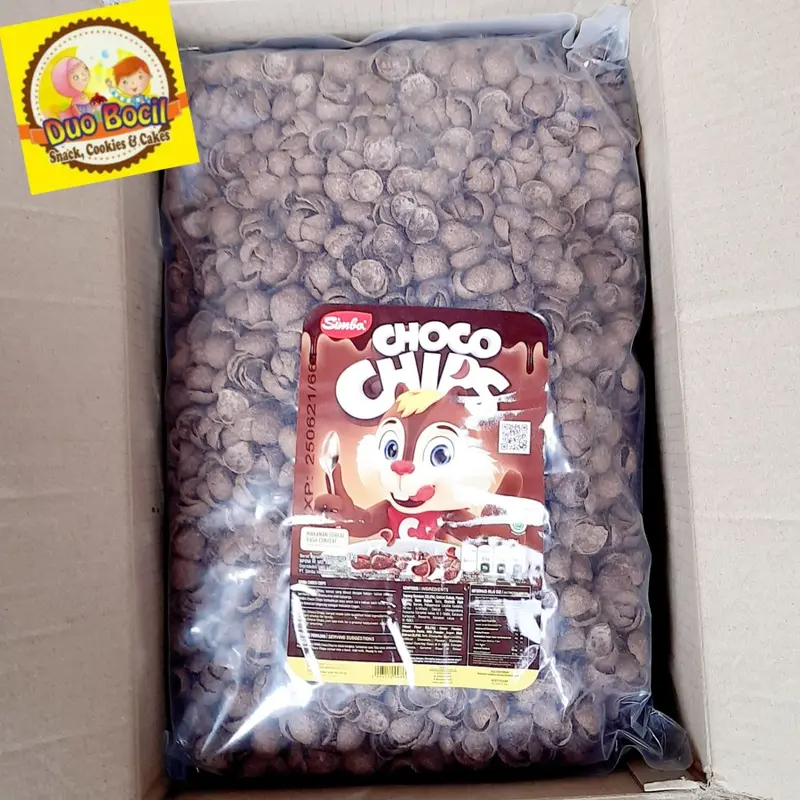 Sereal Cokelat Simba Choco Chips 1 Kg (950 Gram Kemasan Terbaru) - Duo Bocil Snack 2