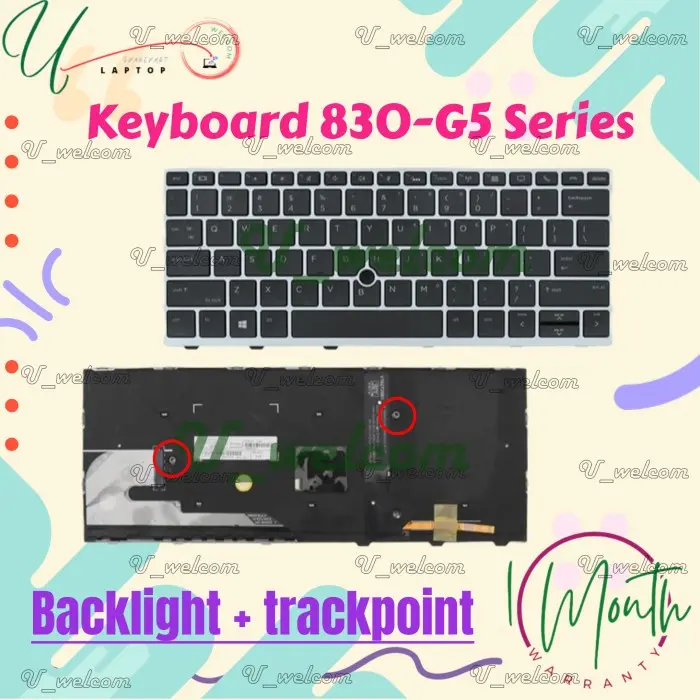 Keyboard EliteBook 830 G5 730 G5 735 G5 836 G5 735 G6 830 G6 Series BACKLIGHT + TRACKPOINT