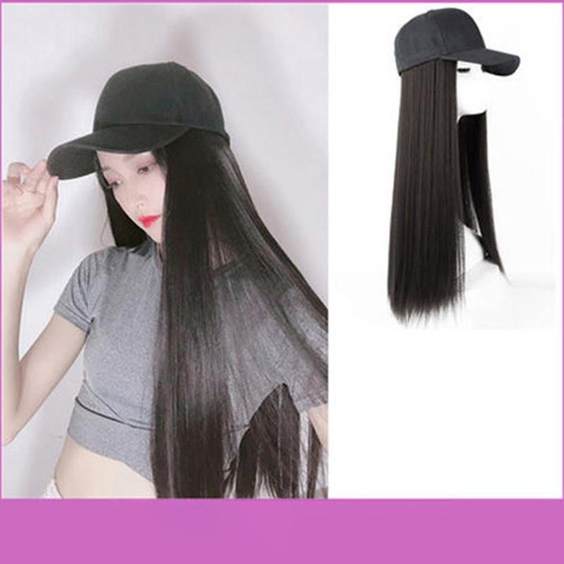 Mũ Tóc Giả Cho Nữ, Tóc Thẳng Dài 60Cm, Nối Tóc Thời Trang, Một Mảnh, Tự Nhiên, Thực Tế, INS 7