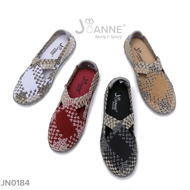 JOANNE Rajut Knit Flats Shoes Wanita #JN0184 8