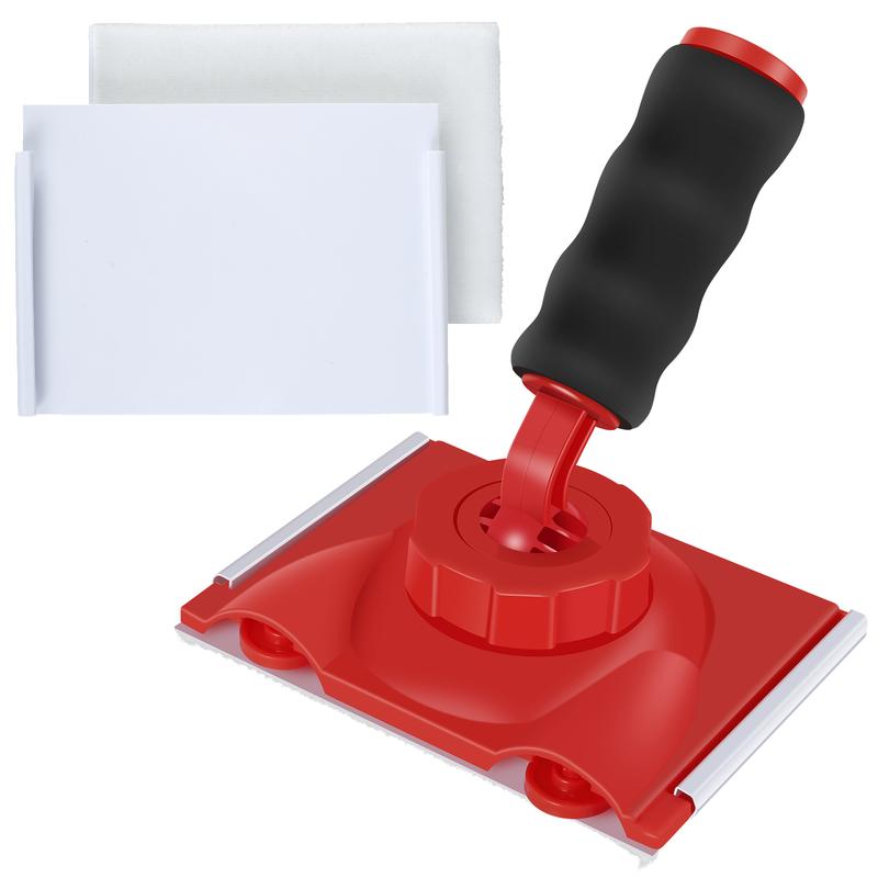 Product Introduction of Paint Edge Trimmer Plastic Trim Paint Edger Adjustable Wall Corner Pad Painter with Rotatable Handle and 2 Sponge Brushes Ceiling Hand Painting Brush for Wall Ceiling Door 7906D 35
