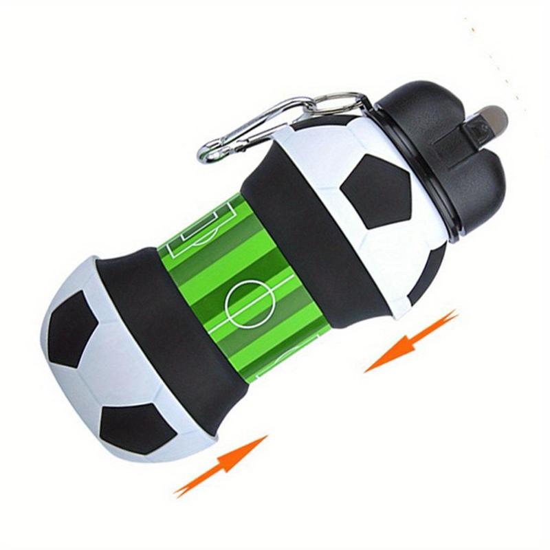 Soccer Ball Design Water Bottle, 1 Count Sports Water Bottle with Lid & Chain, Sports Drinking Cup for Outdoor Sports, Gift for Soccer Lovers, Drinkware 4