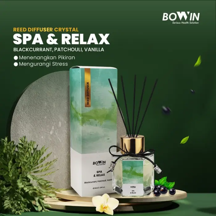 Bowin Reed Diffuser Crystal Aromaterapi Pengharum Ruangan EssentialOil - PURFIY & ANTIOX 7