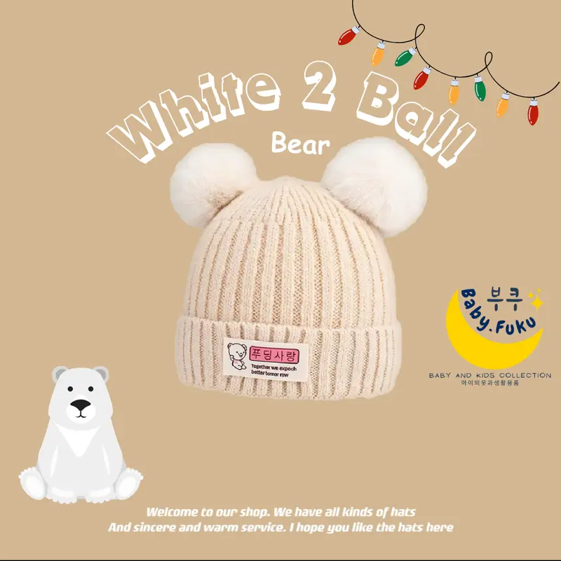 Baby.Fuku Topi Kupluk Anak Topi Bayi Kupluk Bayi Bahan Wol Rajut Banyak Motif Cewek Cowok Perempuan Laki-Laki 5