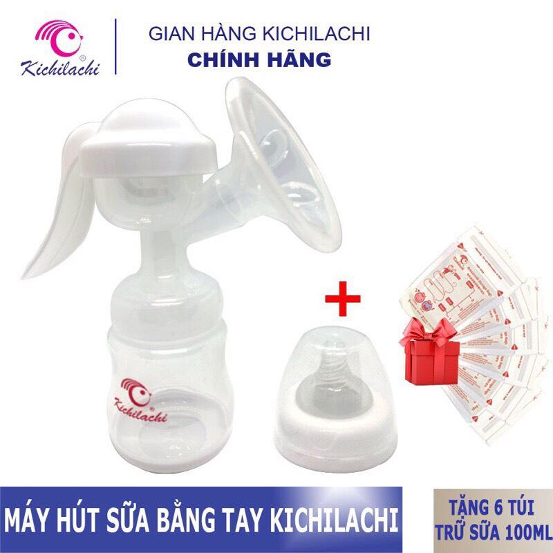 Máy hút sữa bằng tay kichi tặng kèm 6 túi trữ sữa cho mẹ bầu