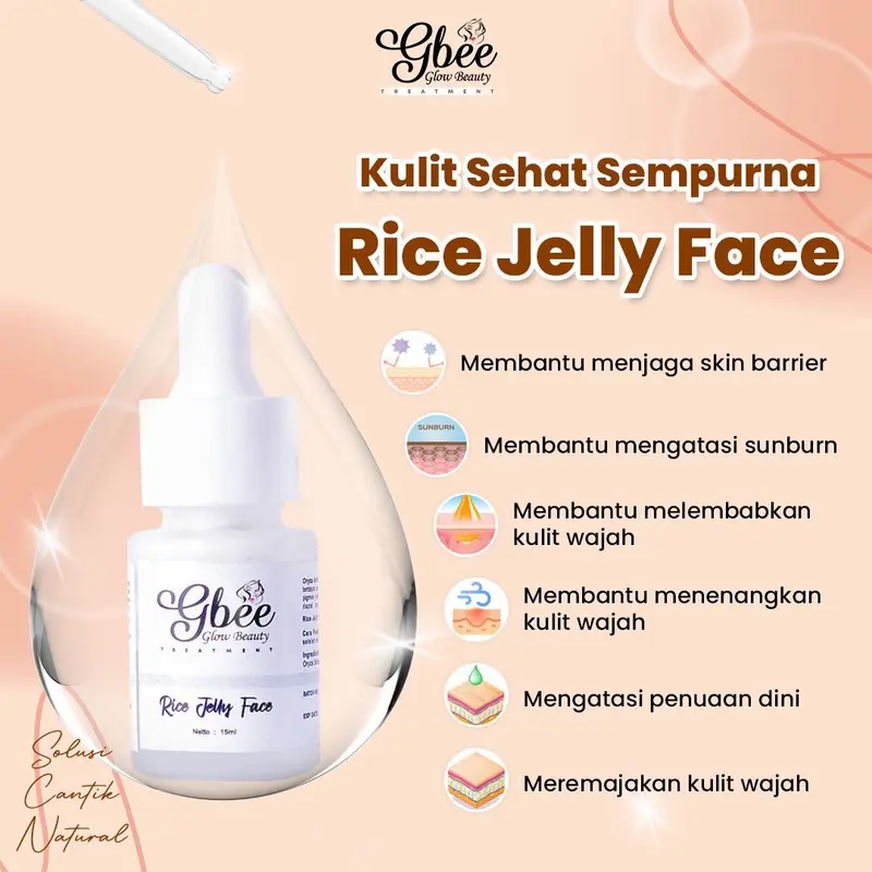 Serum Rice Jelly Face Gbee Glow Beauty untuk Mencerahkan Kulit dan Menghilangkan Bekas Jerawat - Kusam 3
