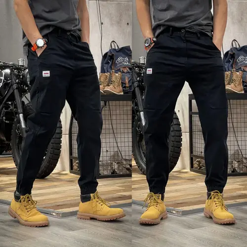 Quần Jogger nam kaki Ph204 khoá kéo lưng thun 6 túi phong cách thể thao khoẻ khoắn-Đàn ông