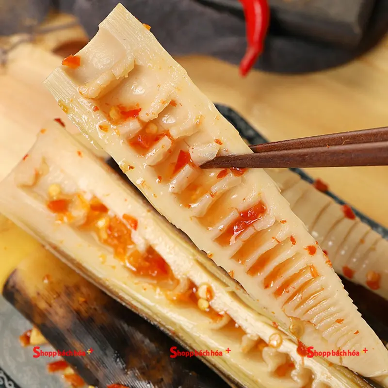 Măng Trúc cay Tứ Xuyên ngâm ớt đỏ 400g, đồ muối chua ăn vặt kèm các loại mỳ bún ốc Lý Tử Thất 5