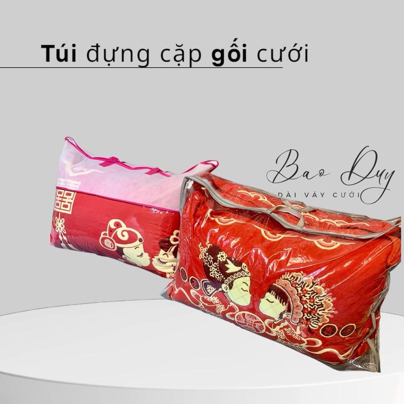 Túi đựng gối cưới bằng nhựa dày 75k- wedding pillow bag made of plastic 3