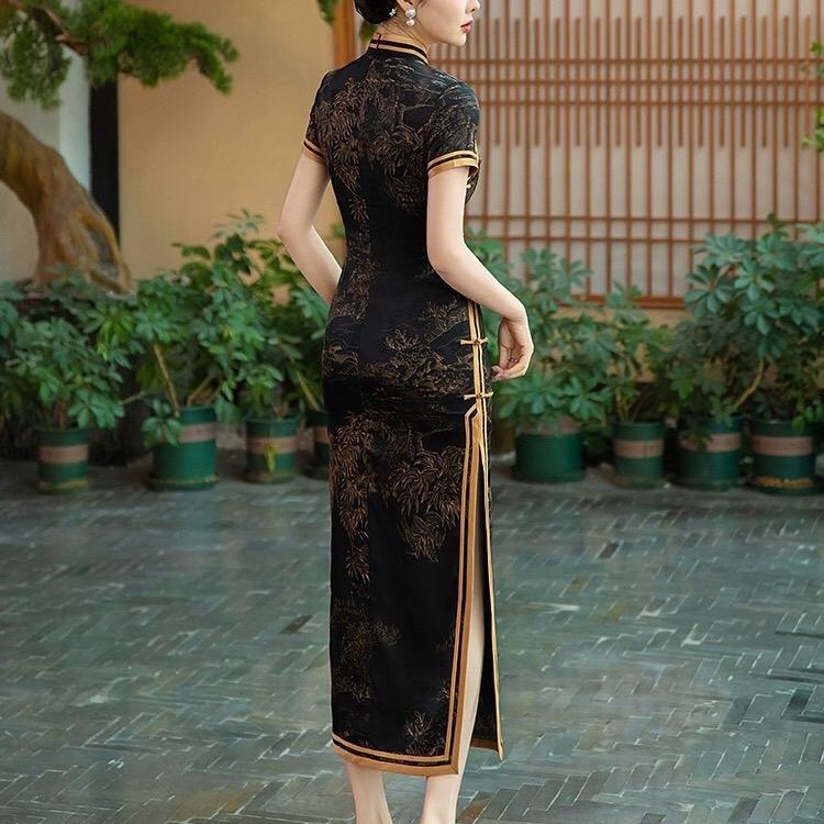 Sườn xám thượng hải dáng dài size từ 47-65kg Nữ 4