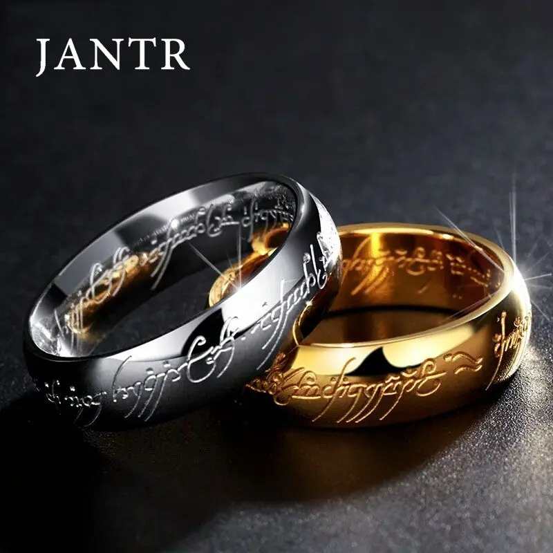 Non-Fading Genuine Magic Ring Titanium Steel Ring Domineering The Lord of the Rings Couple Men's and Women's Ring Personalized Index Finger Ring