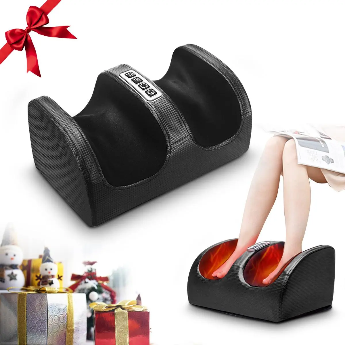 Electric Heating Foot Massager, 1 Count Warm Comfortable Foot Massage Machine for Muscle Relaxation, Personal Care Massage Tool for Christmas Gift